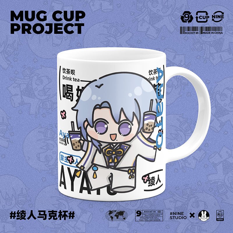 Genshin Impact Comic Style Cute Character Ceramics Mug - Ayato - Image 2