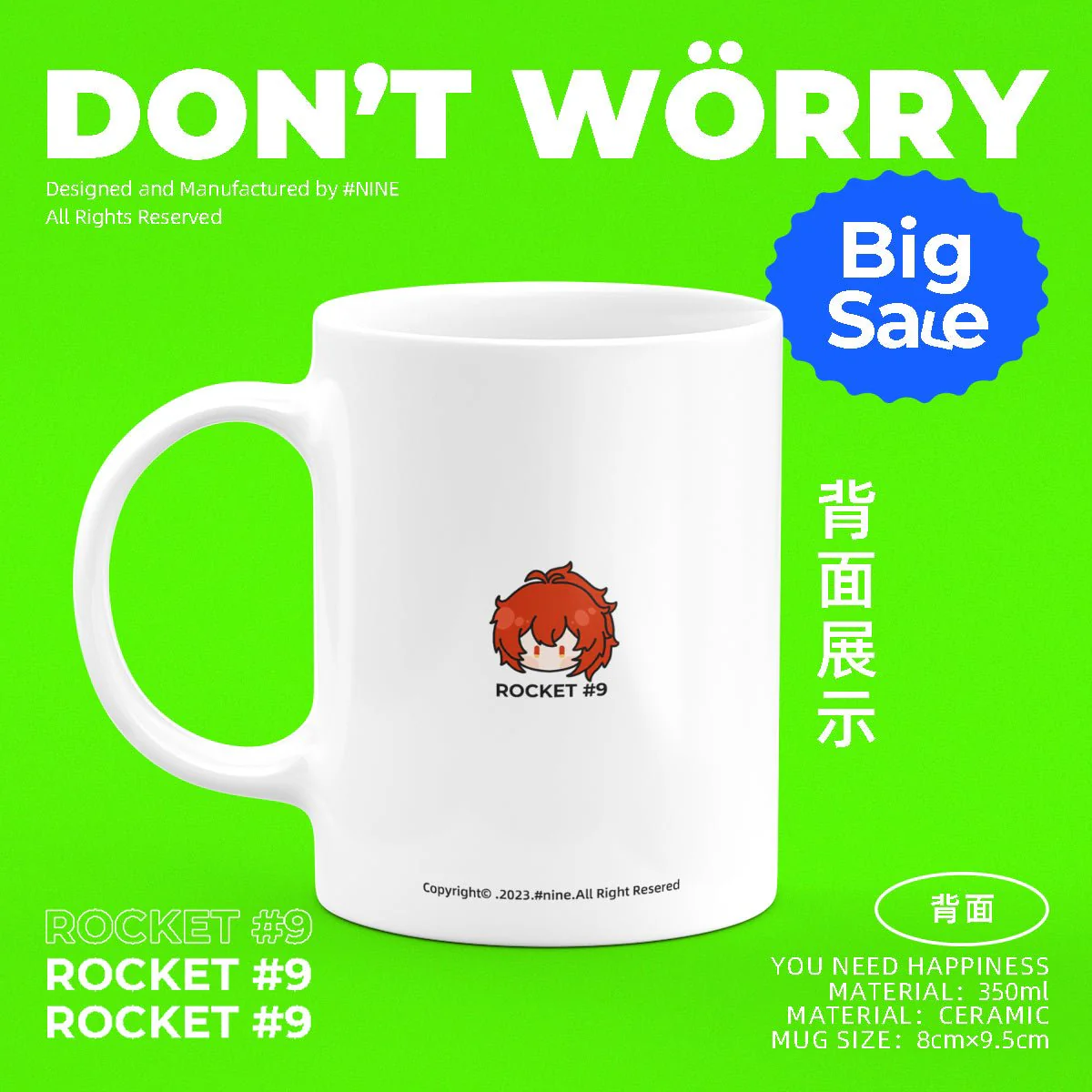 Genshin Impact Comic Style Cute Character Ceramics Mug - Diluc - Image 3