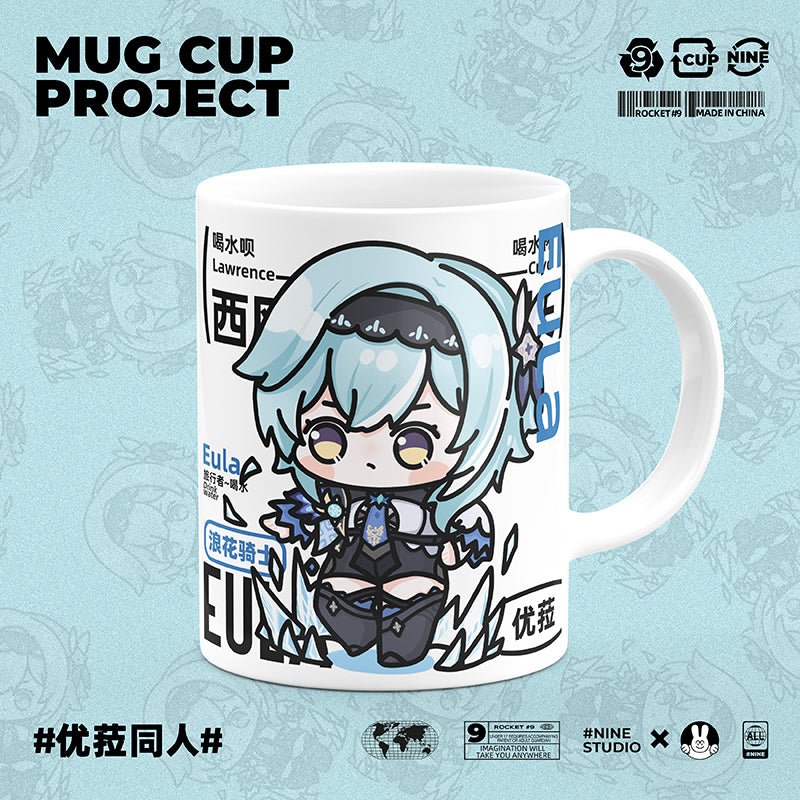 Genshin Impact Comic Style Cute Character Ceramics Mug - Eula - Image 2