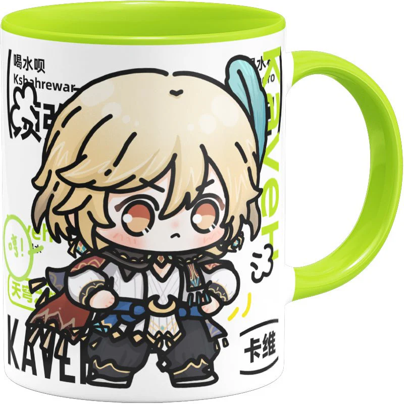 Genshin Impact Comic Style Cute Character Ceramics Mug - Kaveh - Image 5