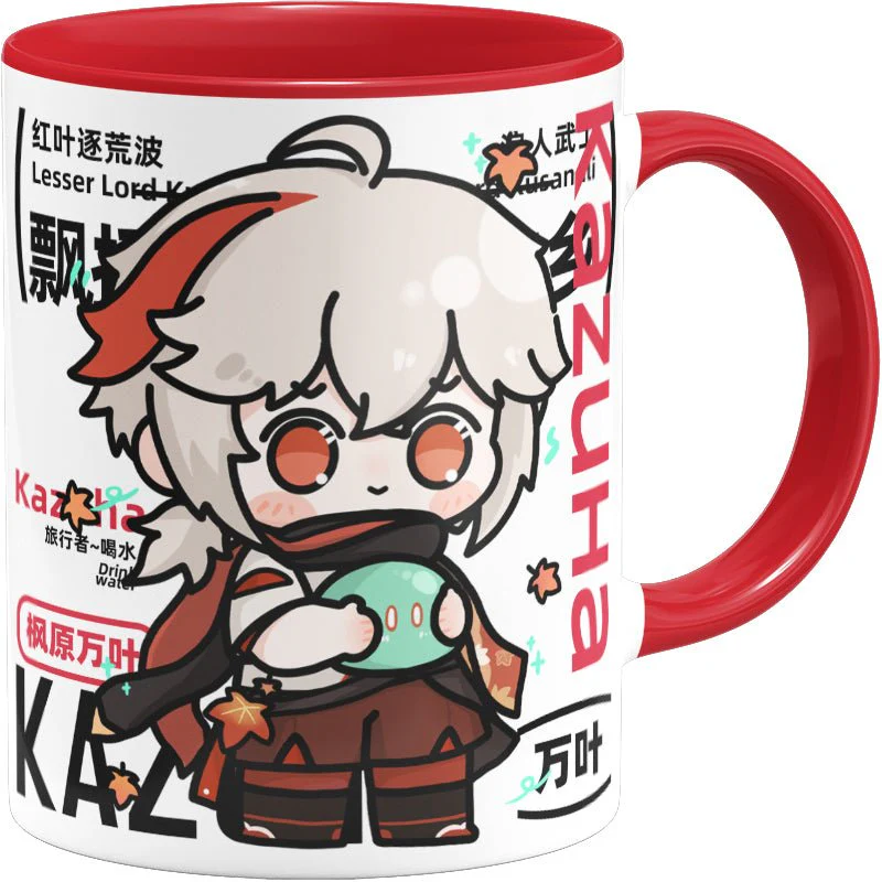 Genshin Impact Comic Style Cute Character Ceramics Mug - Kazuha - Image 5