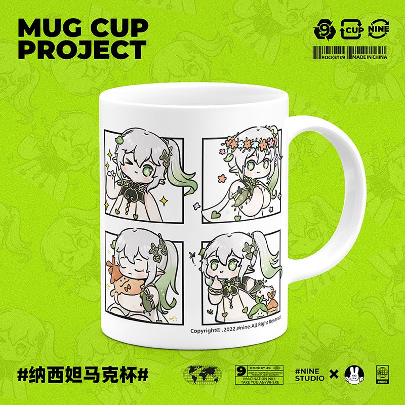 Genshin Impact Comic Style Cute Character Ceramics Mug - Nahida (4 Frames) - Image 2