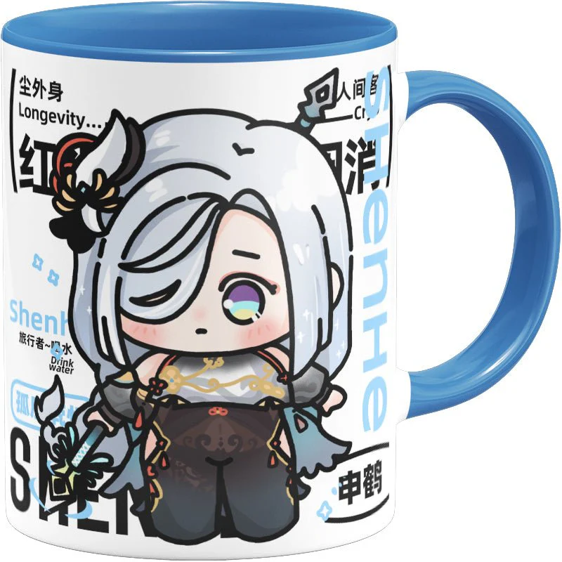 Genshin Impact Comic Style Cute Character Ceramics Mug - Shenhe - Image 5
