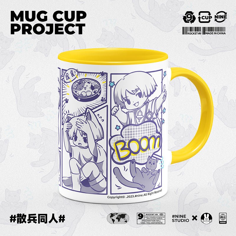 Genshin Impact Comic Style Cute Character Ceramics Mug - Wanderer (Cat) - Image 2