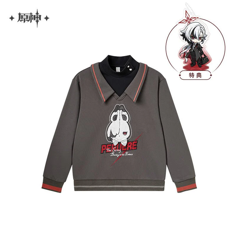[OFFICIAL] Genshin Impact Arlecchino Impression Clothes - Two-Piece-Effect Sweatshirt - Image 6