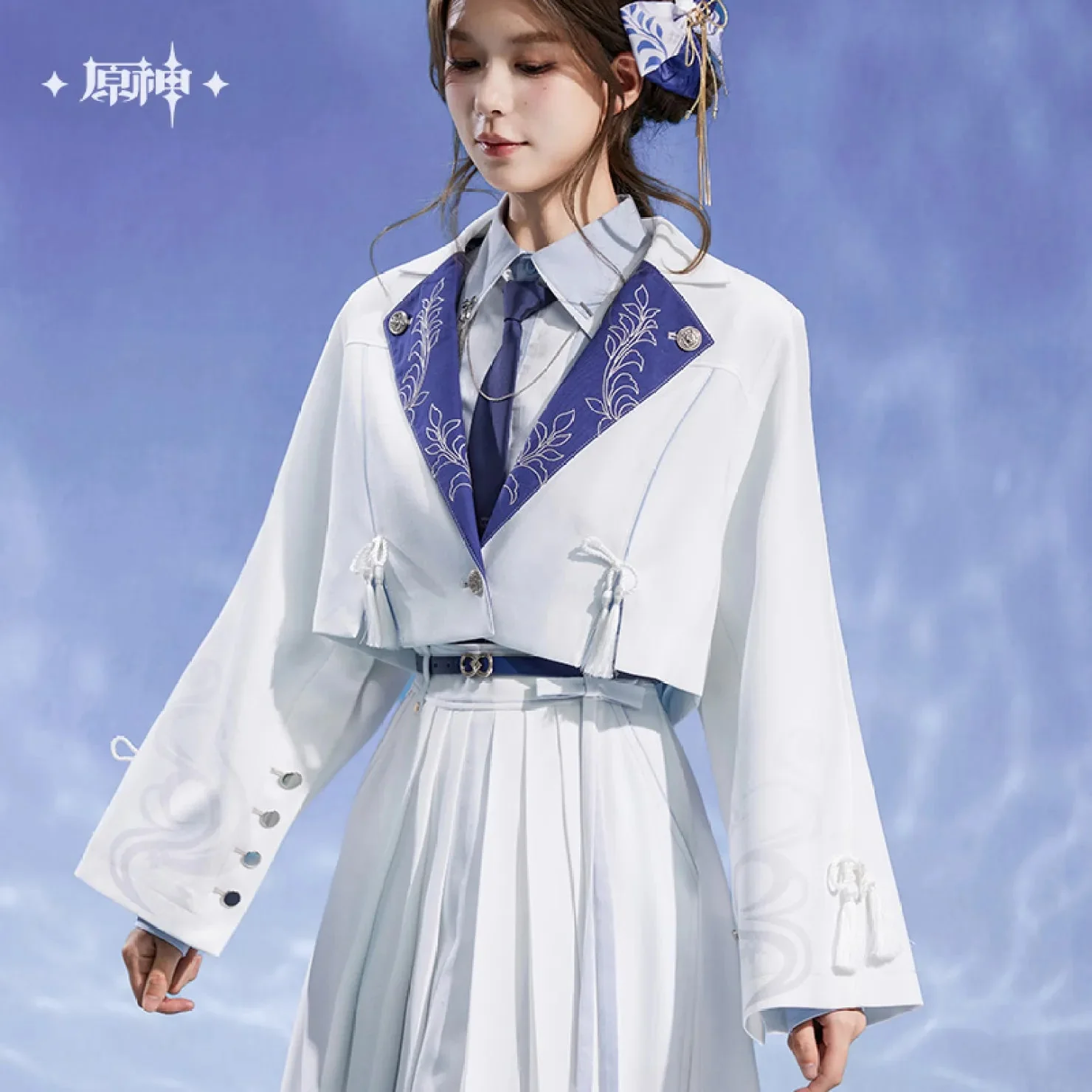 [OFFICIAL] Genshin Impact Kamisato Ayato Impression Series Apparel - Wide Sleeved Lapel Coat - Image 3