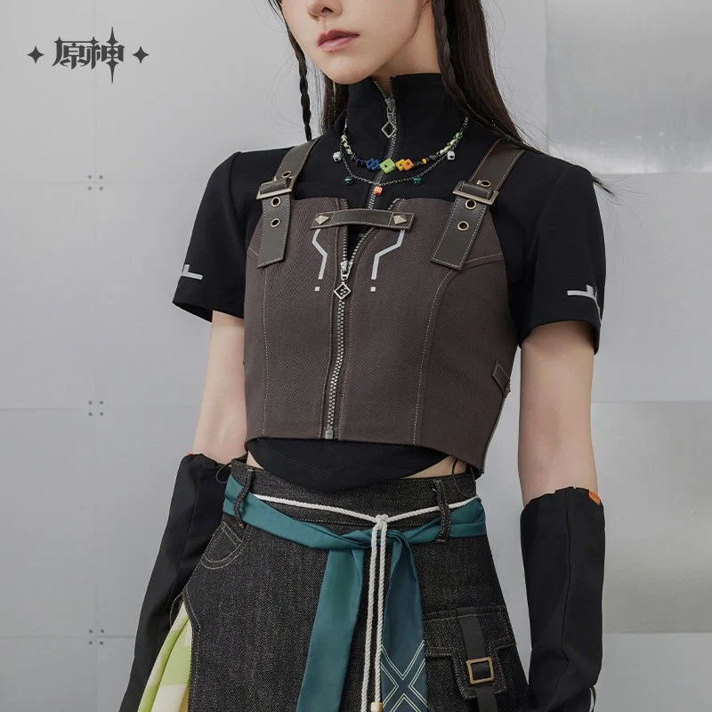 [OFFICIAL] Genshin Impact Kinich Impression Series Clothes - Color-Blocked Cropped Tank Top