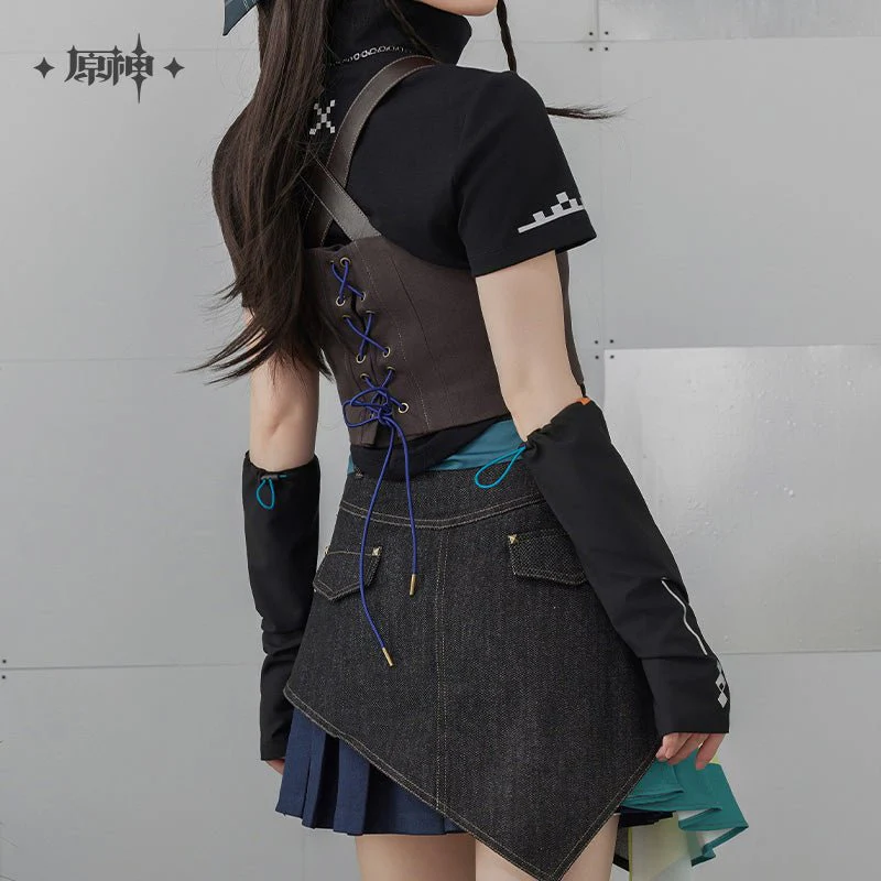 [OFFICIAL] Genshin Impact Kinich Impression Series Clothes - Color-Blocked Cropped Tank Top - Image 4