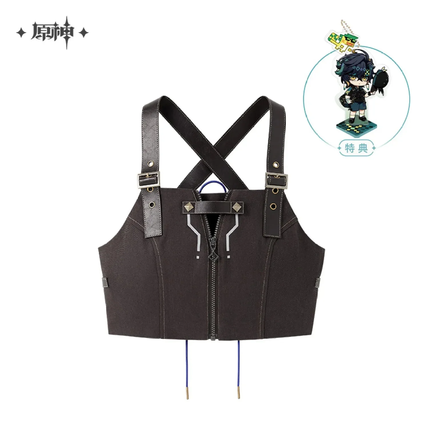 [OFFICIAL] Genshin Impact Kinich Impression Series Clothes - Color-Blocked Cropped Tank Top - Image 6