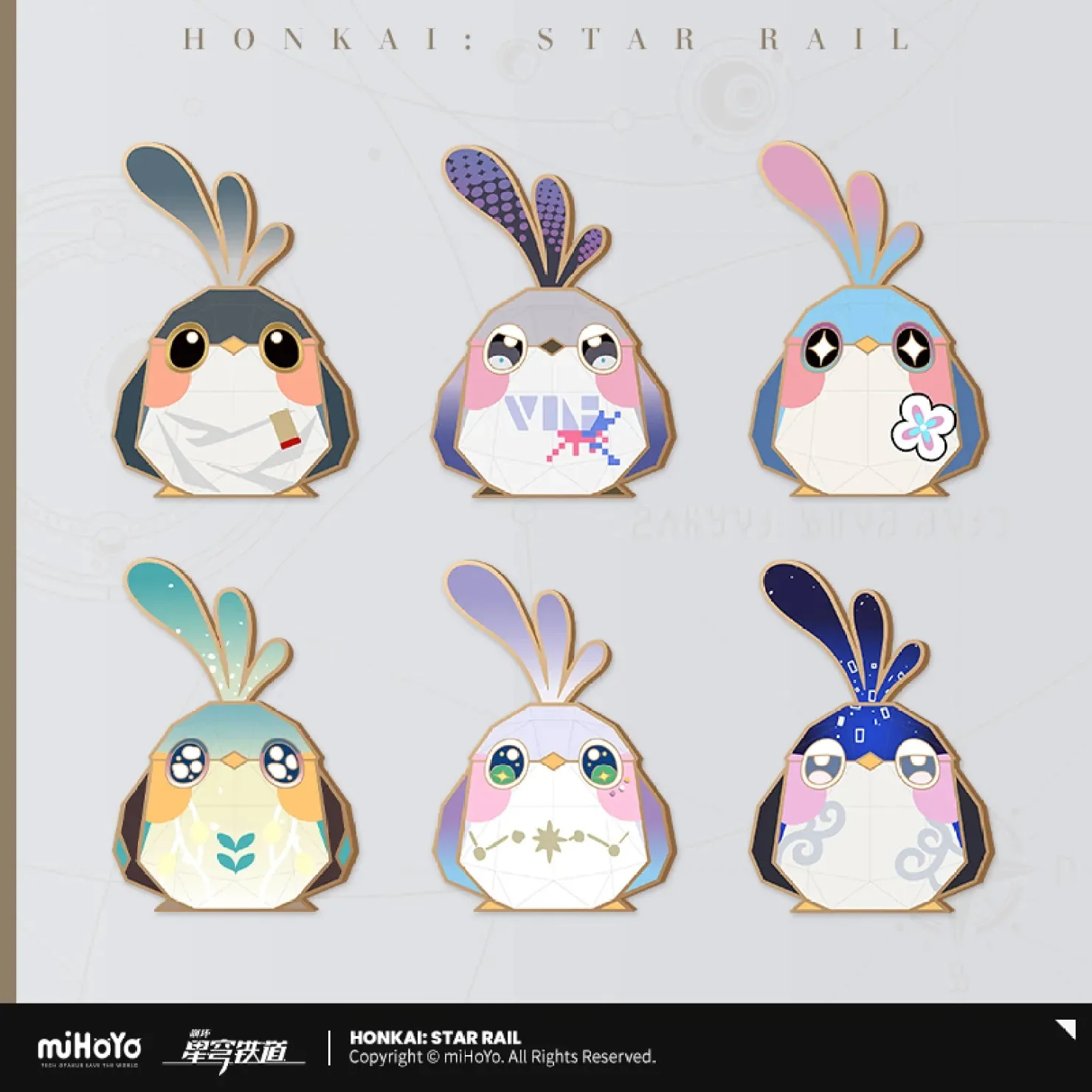 [OFFICIAL] Honkai Star Rail Character Origami Birds Metal Bookmark - Image 4