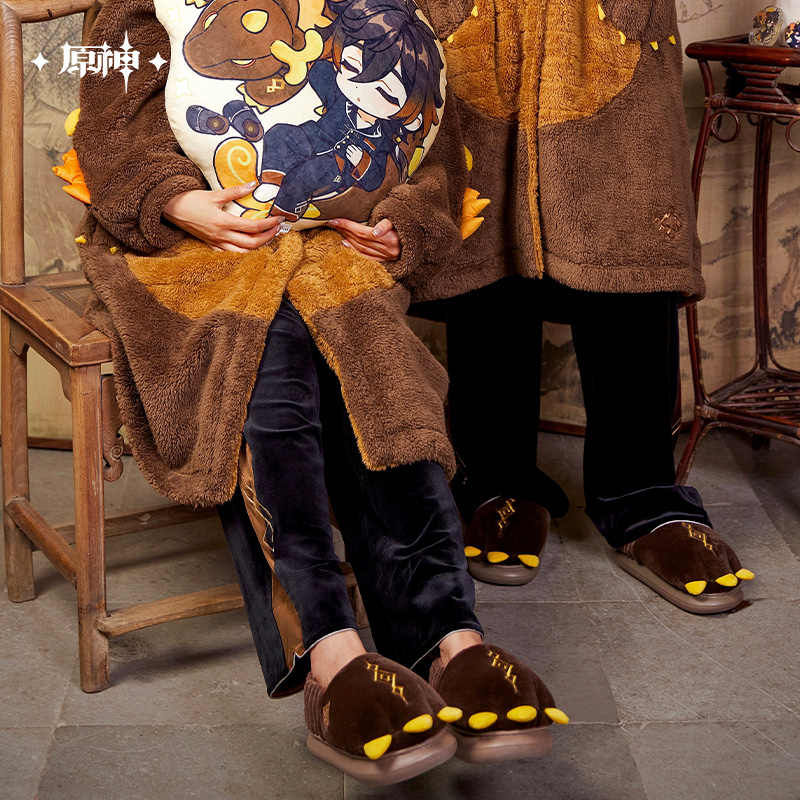 [OFFICIAL] Zhongli Impression Homewear Series Rex Lapis Plush Slippers - Image 3