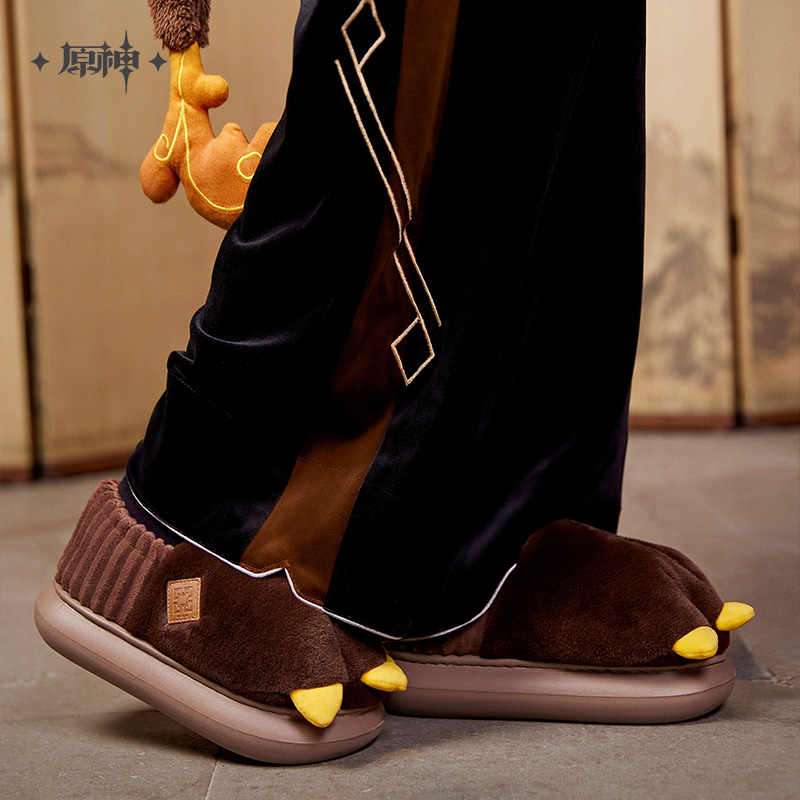 [OFFICIAL] Zhongli Impression Homewear Series Rex Lapis Plush Slippers - Image 4