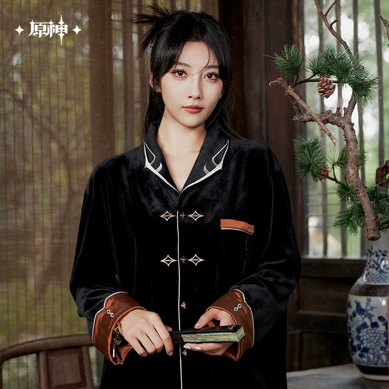 [OFFICIAL] Zhongli Impression Homewear Series Velvet Pajama Set - Image 3