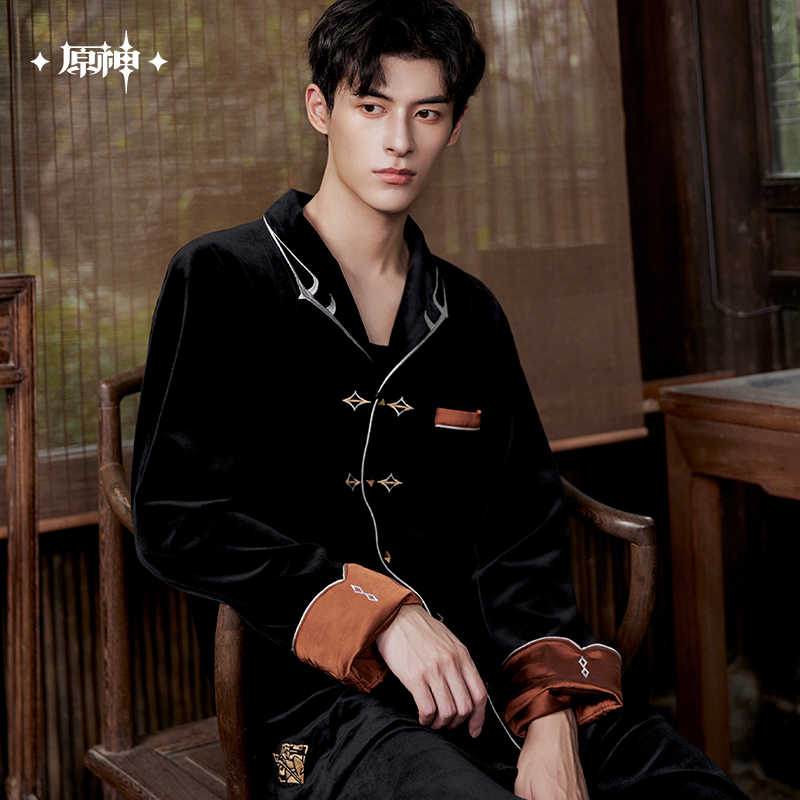 [OFFICIAL] Zhongli Impression Homewear Series Velvet Pajama Set - Image 4