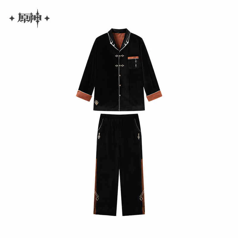 [OFFICIAL] Zhongli Impression Homewear Series Velvet Pajama Set - Image 6